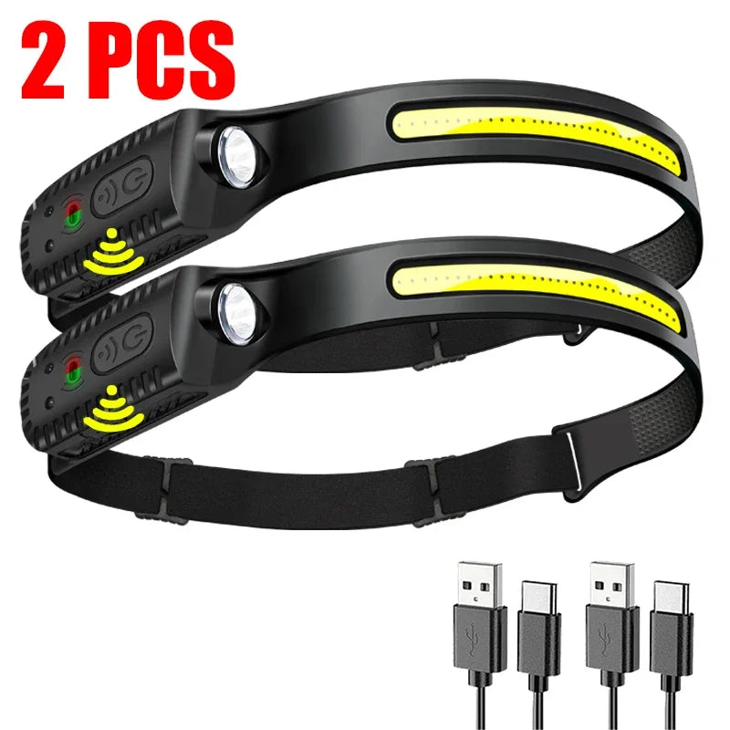 USB Rechargeable LED Sensor Headlamp for Outdoor Adventures